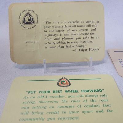 AMA Membership Cards '60's & '70's