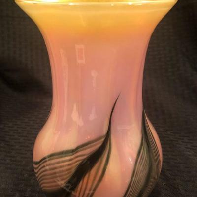 Lundberg Studios Pulled Feather Vase