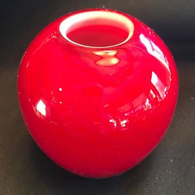 Art Glass Vase-unsigned
