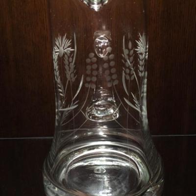 Vintage Etched Glass Pitched with Wildflower Design