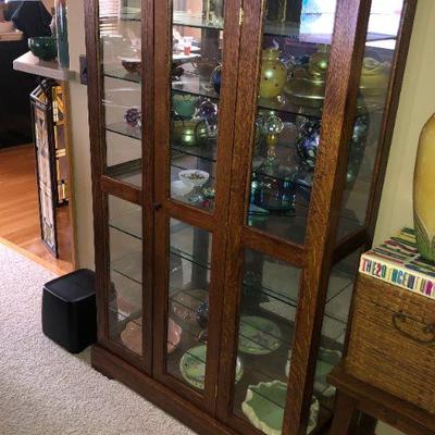 Antique Oak China Cabinet