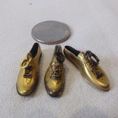 Three Golden Shoe Charms