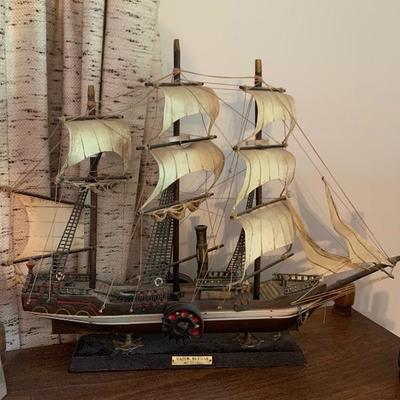 Wooden model ship 