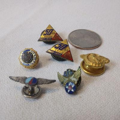 Collection of Six Service/Company Pins