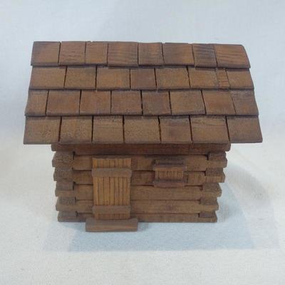 Artist Made Log Cabin Music Box