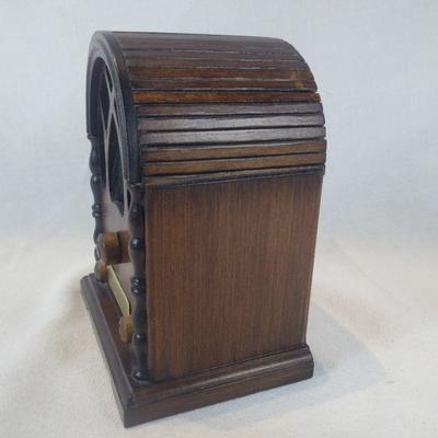 Old Wood Radio Shaped Music Box