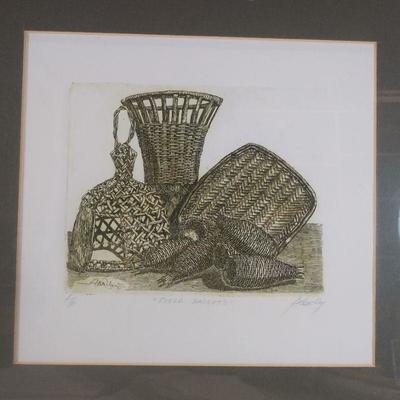 Pair of Framed "Baskets" - Artist Proofs