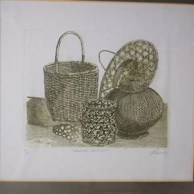 Pair of Framed "Baskets" - Artist Proofs