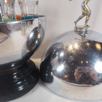 Art Deco Bowling Trophy Bar Set