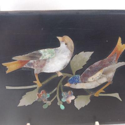 "Pietra Dura" Inlaid Hand Cut Stone Paperweight