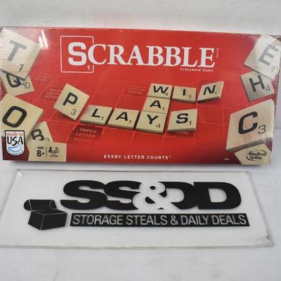 Classic Scrabble Crossword Board Game, $14 Retail - New