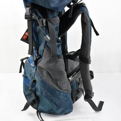 Ozark Trail Hiking Backpack Eagle, 40L Capacity, Blue, $30 Retail - New