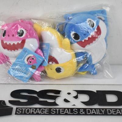 Baby Shark Plush Clips 3-pack, $10 Retail - New