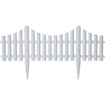 16' Picket Fence Style Decorative Fencing White Border Edging - $25 Retail - New