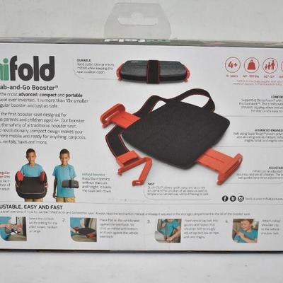mifold Grab-and-Go Booster Car Seat, Slate Gray, $35 Retail - New