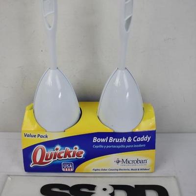 Quickie Bowl Brush & Caddy, 2 Count, $10 Retail - New