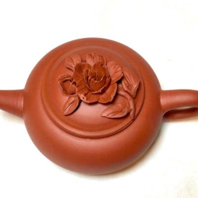 Diminutive Chinese Terra Cotta Teapot, Signed