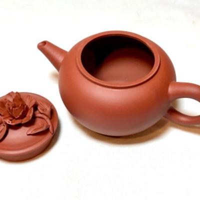 Diminutive Chinese Terra Cotta Teapot, Signed