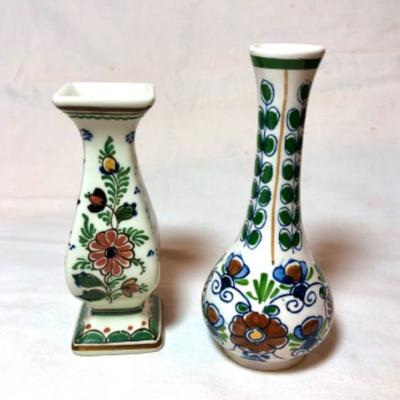 Polish Pottery Vases, Pair