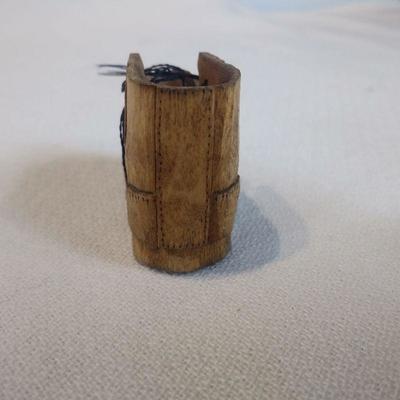 Miniature Hand-Carved Wooden Boot