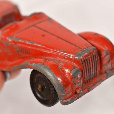 Lot 53: Vintage Tootsietoy car  classic MG Roadster Red