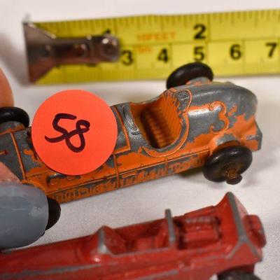 Lot 58: Pair of vintage tootsietoy racecar dragster
