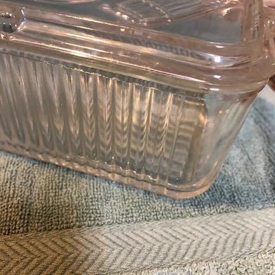 2 Glass Refrigerator Storage Dishes w/Lid