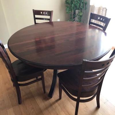 Solid wood table and 4 chairs