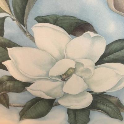 Framed and Matted Magnolia Artist Proof
