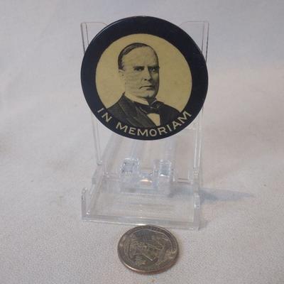 President McKinley In Memoriam Pin