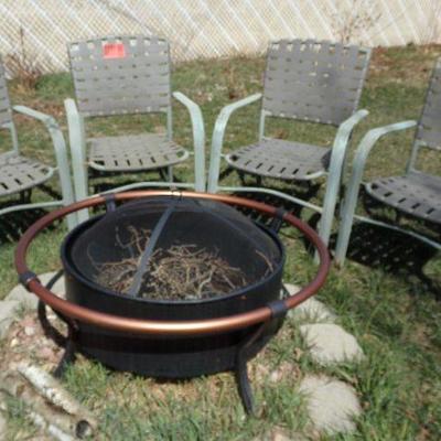 LOT 21  FIRE PIT AND 4 CHAIRS