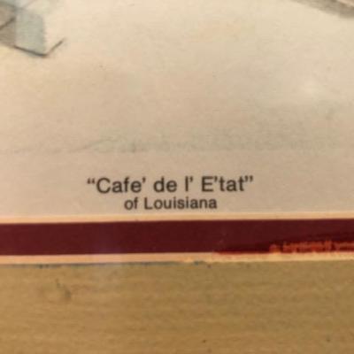 â€œCafeâ€™ de lâ€™ Eâ€™tatâ€ Framed Print
