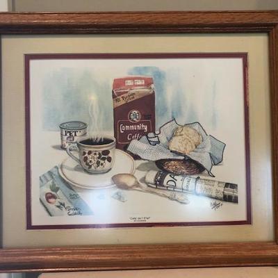 â€œCafeâ€™ de lâ€™ Eâ€™tatâ€ Framed Print