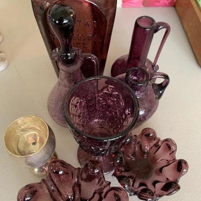 Glass lot and Danish cup