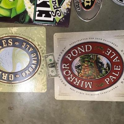 Lot 12  Sign Lot including 4 Tin Beer signs