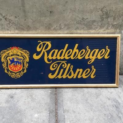 Lot 18  Antique framed Radeberger Pilsner sign