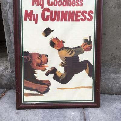 Lot 19  Framed Guinness Beer advertising
