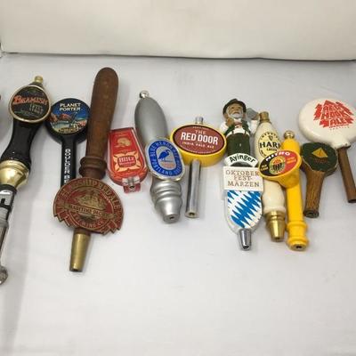Lot 22   13 Beer taps that were used at the now closed Red Door Ale House in Fremont