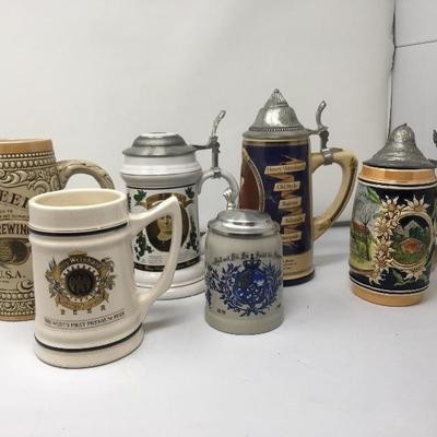 Lot 26  Various Beer Steins.  