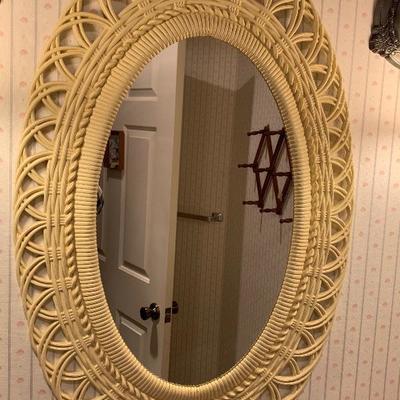 End Table, Potty assist , vanity chair , wicker mirror