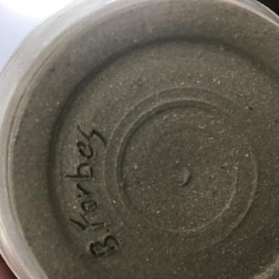 Lot 31   Signed Southwestern Style Clay Pot with Cactus