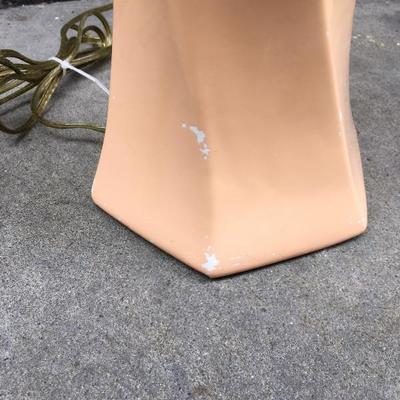 Lot 35  Pair of Vintage Pink Ceramic Lamps