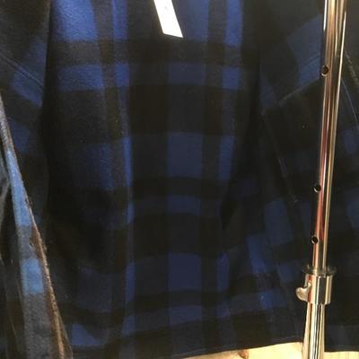 Lot 36 Vintage Union Made Blue and Black Buffalo Check Mackinaw Cruiser