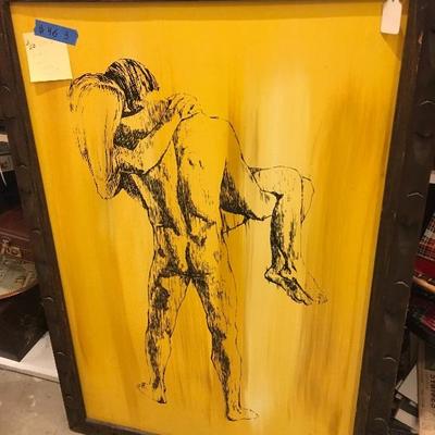 Lot 46  signed large mid century / 70's Print