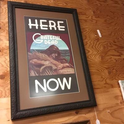 Lot 49  Framed Rick Griffer 1970's Grateful Dead LP promo poster