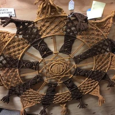 Lot 50  Large Vintage Macreme Spirit Catcher