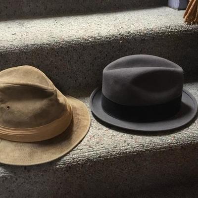 Lot 51  pair of vintage fedora hats