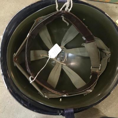 Lot 53  1950's Metal military helmet 