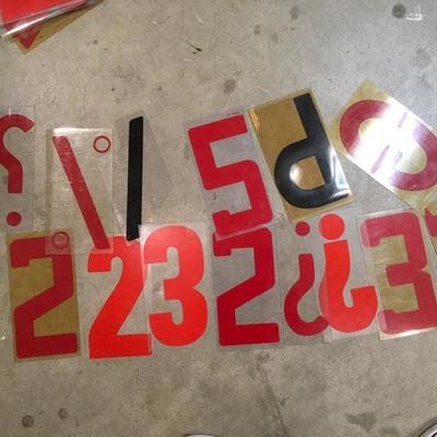 Lot 54   Vintage Marquee plastic letters and numbers....