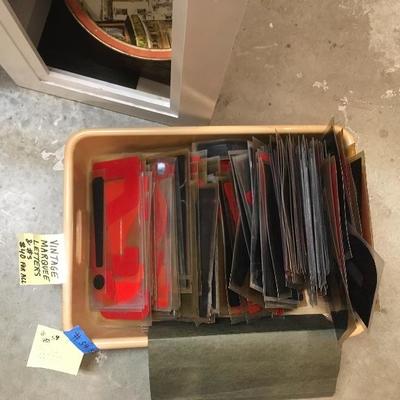 Lot 54   Vintage Marquee plastic letters and numbers....
